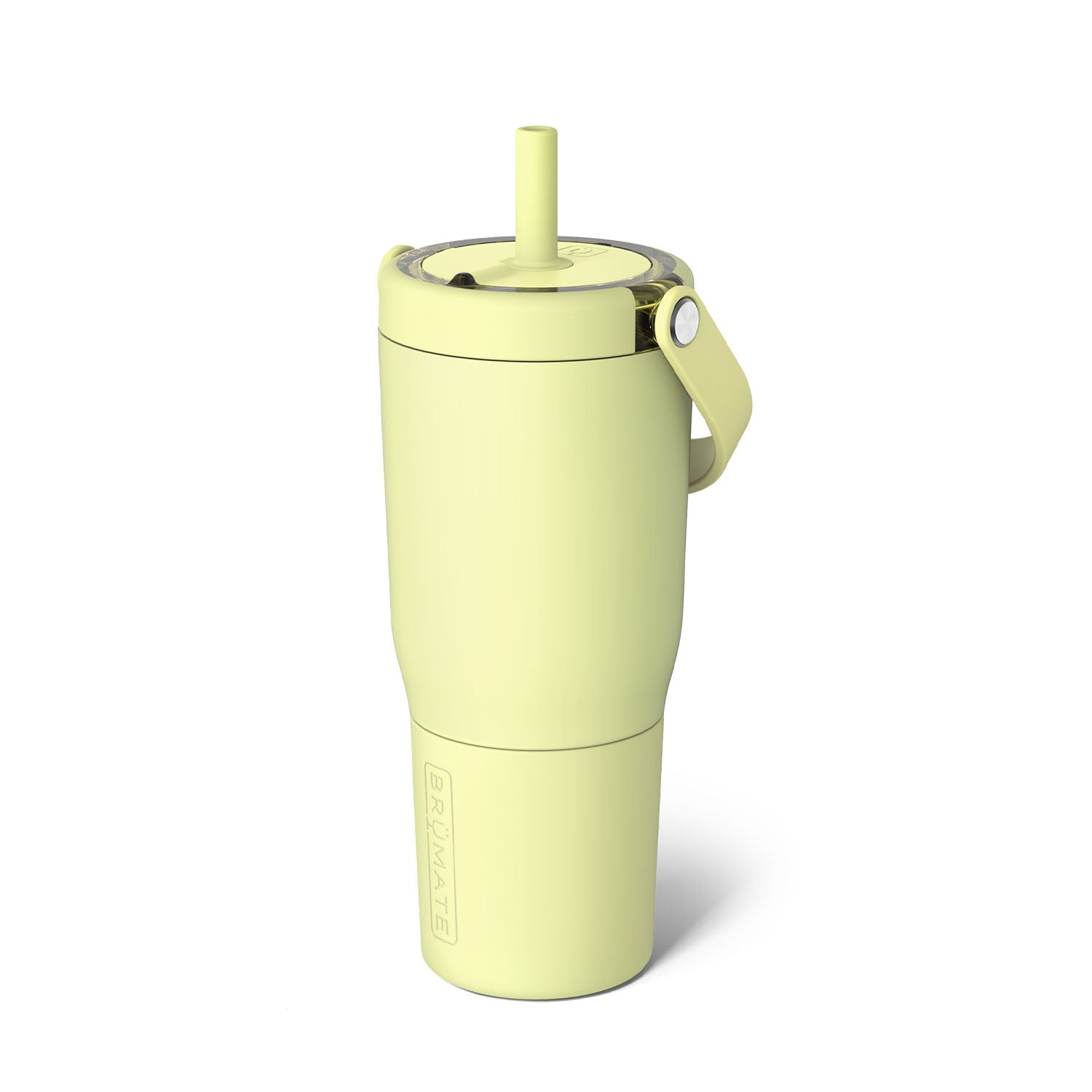 Leakproof yellow 25oz Resa travel cup with a straw