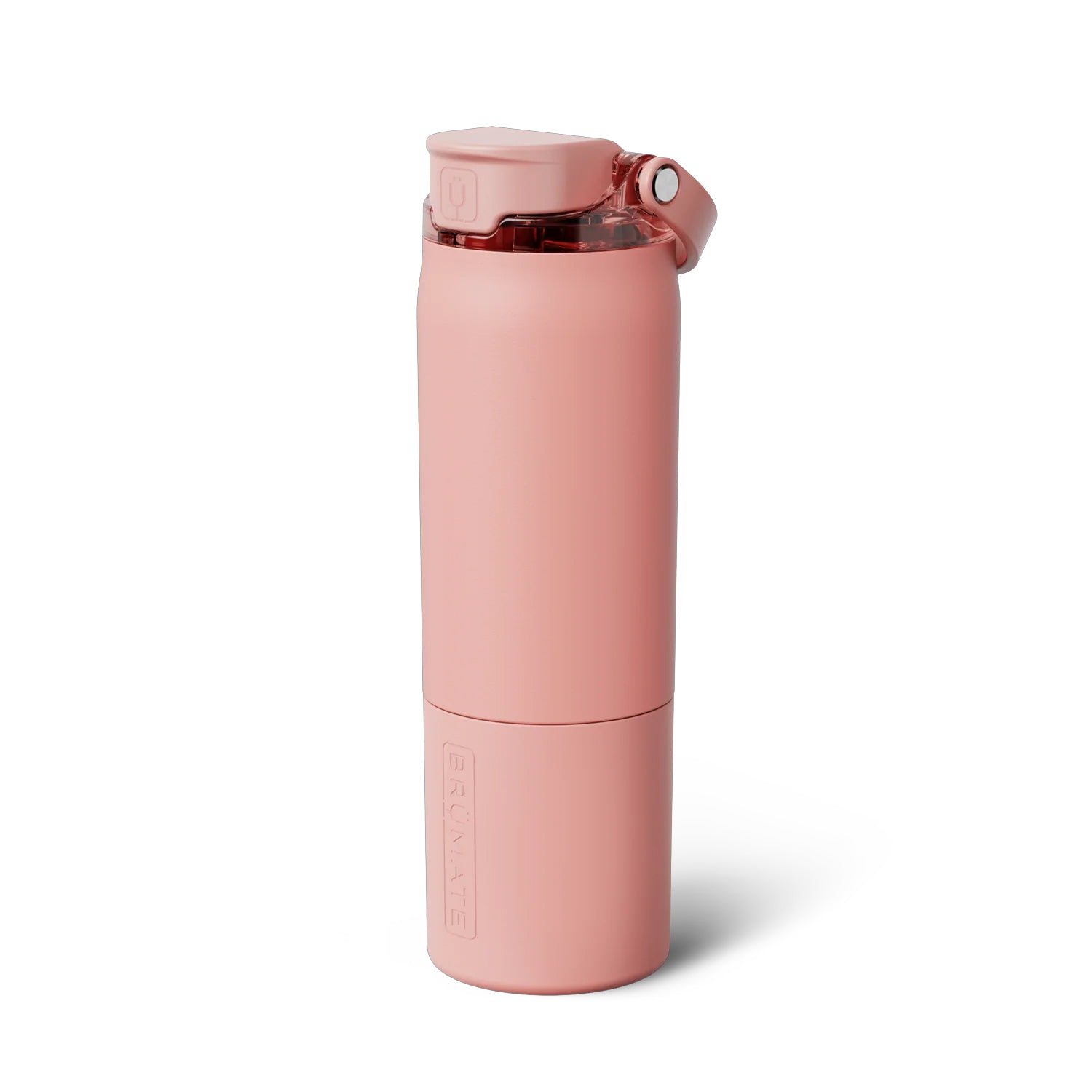 BruMate Rise 25oz leakproof water bottle in a Guava colour, shown standing upright with its MagFlip™ lid closed.