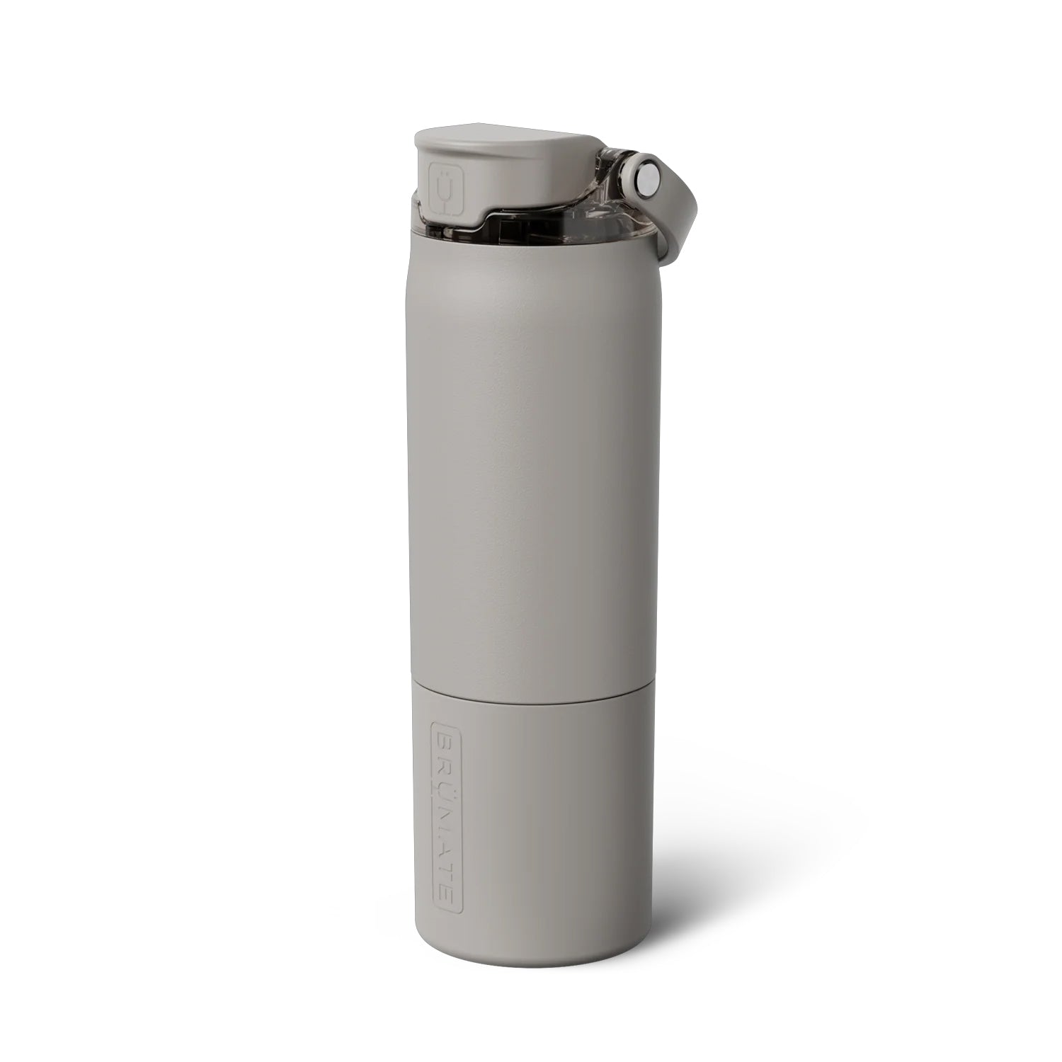 BruMate Rise 25oz leakproof water bottle in a Mocha colour, shown standing upright with its MagFlip™ lid closed.