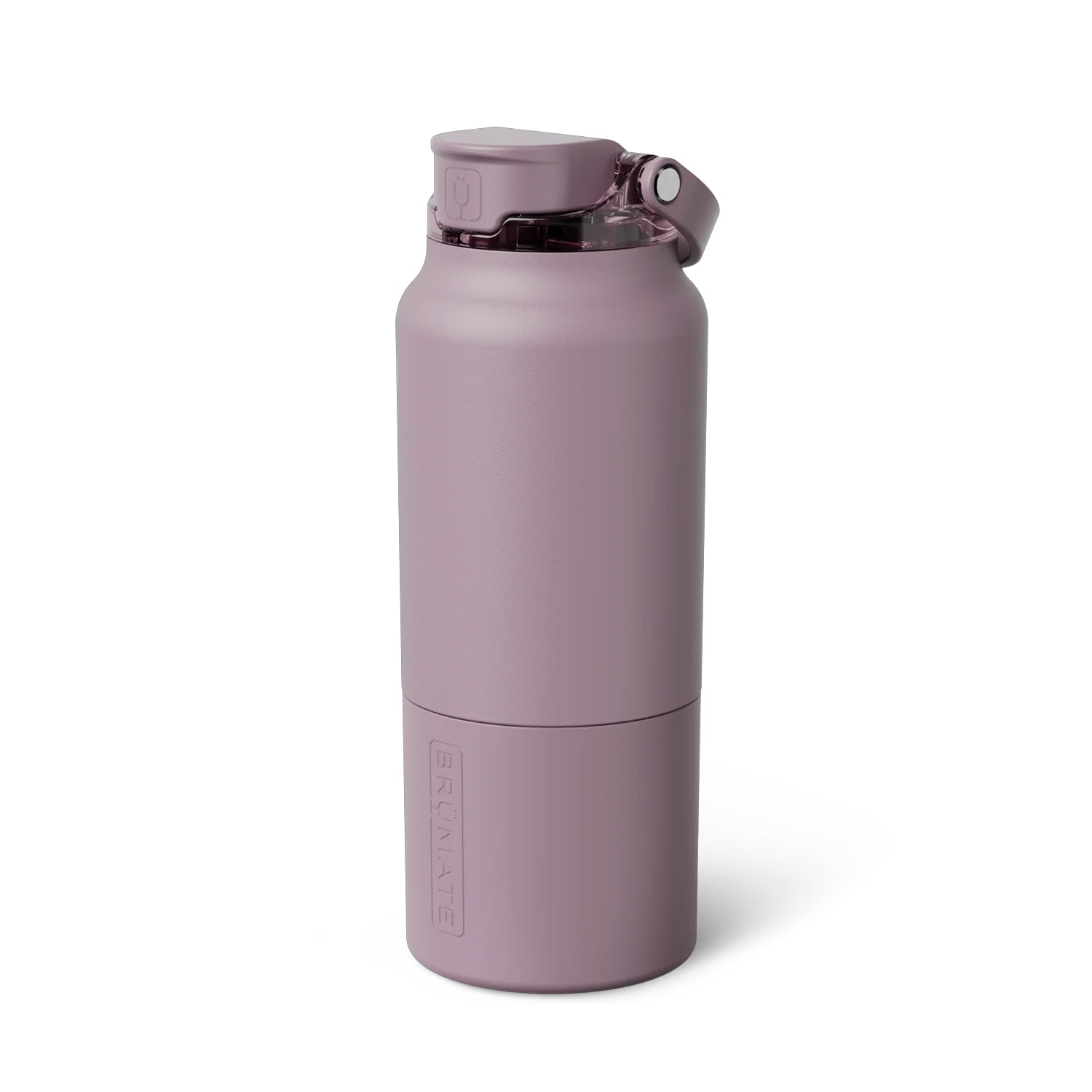 BruMate Rise 35oz leakproof water bottle in a Lilac Dusk colour, shown standing upright with its MagFlip™ lid closed.